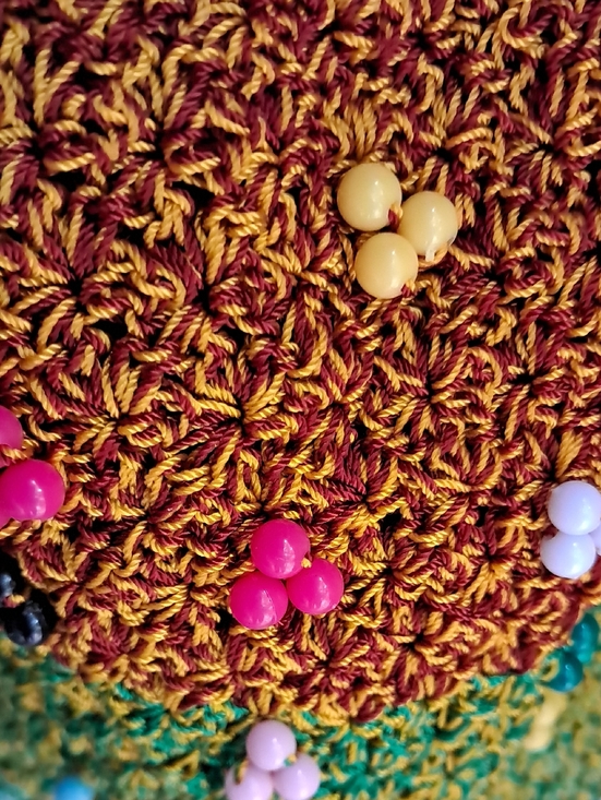 Handwoven Beaded Crochet Bucket Bag –Shoulder Purse Made an Indonesia main image 5